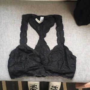 Black free people lace bralette